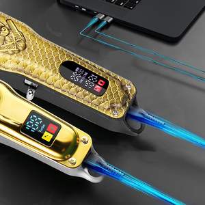 Tondeuse à cheveux sans fil professionnelle pour hommes, ensemble de tondeuses, kit de toilettage avec écran LED, rechargeable via USB - Product Image 1