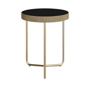 Table d'appoint de canapé moderne en métal enduit de poudre noire contemporaine pour meubles de salon décoration intérieure table de café design - Product Image 2