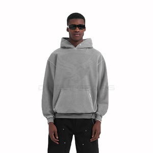 2023 célèbre marque sweat à capuche lourd lavé à l'acide haute qualité unisexe sweats à capuche personnalisés en gros 100% coton polaire sweats à capuche - Product Image 2
