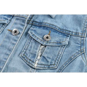 Chemise en jean décontractée tendance personnalisable pour femmes, style rétro américain, ample, vintage, lavage uni, jean pour femmes, vestes en jean - Product Image 4