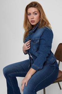 Custom Brand Hooded Collar <b>Women's</b> Denim <b>Jacket</b> Eco-Friendly Windproof Breathable Winter Streetwear 100% Cotton - Product Image 5