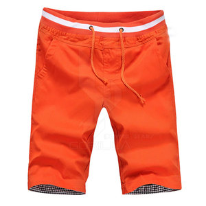 Best Selling <b>Men's</b> Casual <b>Shorts</b> 100% Cotton Elastic Waist Solid Pattern High Quality Hot Sale Online <b>for</b> Everyday Wear - Product Image 1