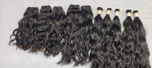 Extensions de cheveux indiens Remy de meilleure qualité en vrac cuticules alignées pour des extensions de cheveux humains Jerry Curl lisses et durables - Product Image 4