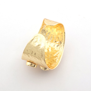 กำไลข้อมือทรงกว้างแบบเรขาคณิต ประดับด้วยหินธรรมชาติหลากหลายชนิด ควอตซ์โซลาร์ ชุบทองเหลือง สำหรับผู้หญิง - Product Image 4