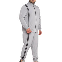 Conjunto Deportivo de Poliéster para Hombre, Chaqueta con Cierre Completo y Pantalones Jogger, Ropa de Gimnasio, Fabricante OEM ODM, Logotipo Personalizado