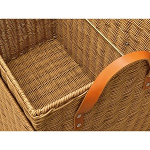 Panier de rangement en rotin avec fermeture en cuir, panier de rangement artisanal, vente en gros, écologique, fabriqué au Vietnam - Product Image 6