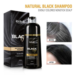 Shampoo de Cor de Cabelo Preto Permanente Natural de Óleo de Argan de 400ml para Cobrir Cabelos Grisalhos - Product Image 4