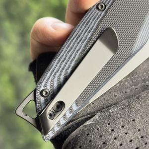 Apariencia de tiburón Cuchillo de caza al aire libre EDC personalizado Cuchillo de bolsillo plegable - Product Image 4