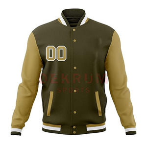 Chaqueta Varsity de Invierno Personalizada para Hombre, Nuevo Estilo, Resistente al Viento, con Cuello Alto de Lana, Transpirable, Ecológica, Color Personalizado - Product Image 4