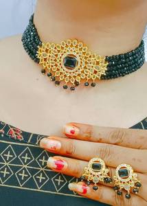 ชุดสร้อยคอโชคเกอร์ ACZ สุดหรูจากผู้ผลิตอินเดียเครื่องประดับแฟชั่นชุบทองสำหรับงานแต่งงานของผู้หญิงรูปทรงตามสั่ง - Product Image 4