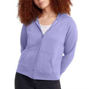 Nouveau design de sweats à capuche pour femmes avec logo personnalisé à manches longues fitness course à pied gym sport yoga entraînement mode fermeture éclair coton sweats à capuche d'hiver - Product Image 5