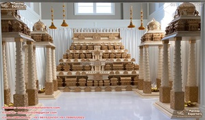 Tipos de decoración de escenario de boda, decoración de escenario India para recepción de bodas - Product Image 2