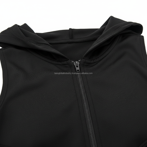 Sexy Hooded Sports <b>Bra</b> Cut Out Side Workout Crop Top Full Zip Sleeveless Gym Hoodie Athletic Yoga <b>Bra</b> Fashion Activewear - Product Image 6