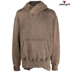 Vente en gros de sweats à capuche personnalisés lourds délavés pour hommes sweats à capuche pour hommes délavés à l'acide pull à capuche pour hommes - Product Image 3