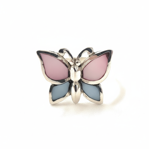 Trendy 925 Sterling Silver Rhodium Plated <b>Open</b> <b>Ring</b> Zircon Butterfly with Invisible Setting Children's Party Gift <b>Ring</b> - Product Image 1
