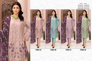 Nuevo traje pakistaní con bordado de Georgette cosido a mano Stanton Bottom Organza bordado Dupatta para la colección de ropa de fiesta - Product Image 2