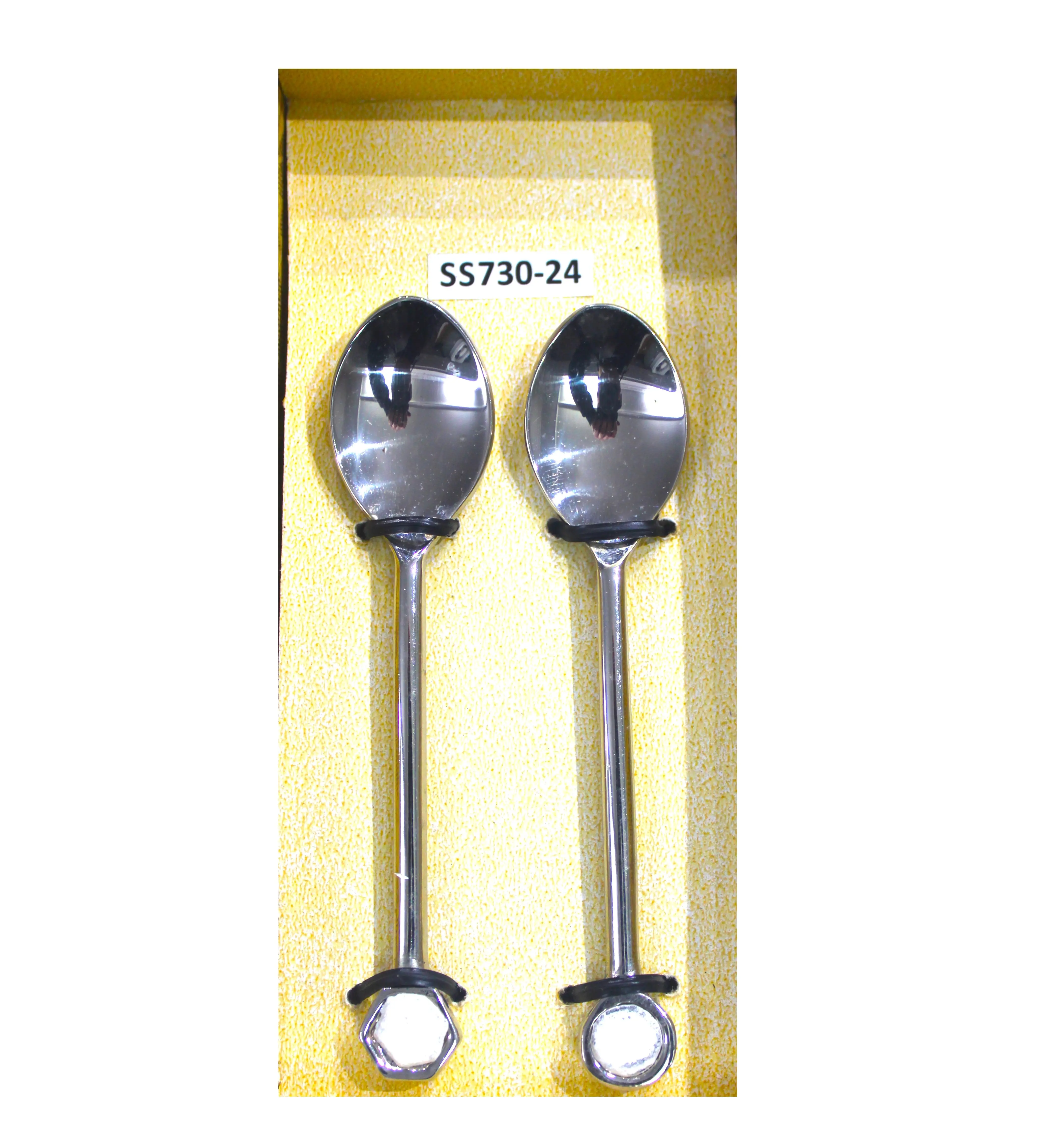 Stainless Steel Modern Look Design Handmade Metal Coffee Spoon Set With Set Of 2 Pcs Metal Coffee And Tea Spoon In Cheap Price