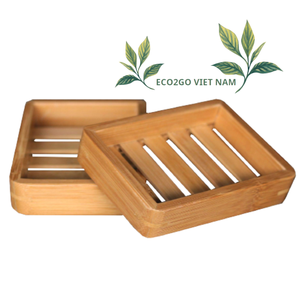 Porte-savon en bambou succion de haute qualité et échantillon gratuit d'Eco2go Vietnam | Porte-savon en bois de bambou-Écologique - Product Image 2