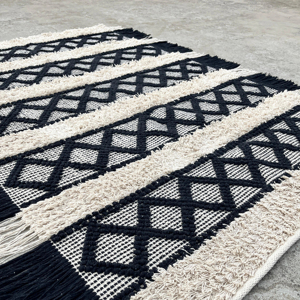 Alfombra india de yute Dhurrie de lana de diseño moderno tradicional, alfombra de área de gran tamaño para sala de estar, alfombra colorida para uso en dormitorios - Product Image 1