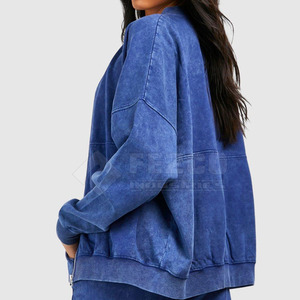 Wholesale New Design Acid Wash Cotton <b>Tracksuit</b> for Women Hooded with Solid Pattern for Outdoor Winter Use - Product Image 6