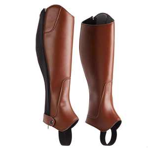 Chaparreras de Cuero de Primera Calidad, Diseño Casual de Color Sólido para Jinete, Precio al por Mayor - Product Image 4