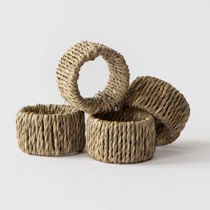 Anneaux de serviette en tissu de jonc de mer en gros, tissage de jonc de mer, porte-serviettes, anneau de décoration de salle à manger - Product Image 6