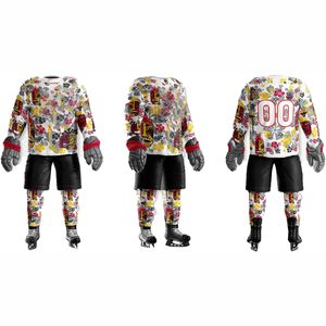 Meilleure vente en gros uniforme de hockey sur glace unisexe de haute qualité uniforme de hockey sur glace respirant - Product Image 4