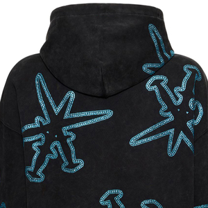 Sweat à capuche personnalisé avec strass Sweat-shirt à capuche unisexe en coton mélangé avec strass respirant 100% coton - Product Image 6