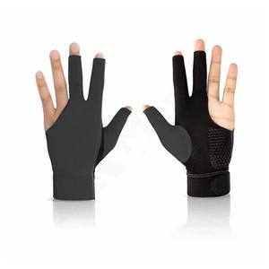 Manufacturer's New Arrival Three Finger Snooker <b>Gloves</b> Men Women XL XXL XXXL Sizes Customizable Logo PU <b>Pool</b> Cue Snooker <b>Gloves</b> - Product Image 6