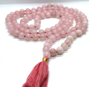 High Quality <b>Rose</b> <b>Quartz</b> <b>Crystal</b> Knotted Mala 108 Beads Handmade <b>Necklace</b> Gem Stones <b>Necklace</b> Spiritual Meditation Gifts - Product Image 4
