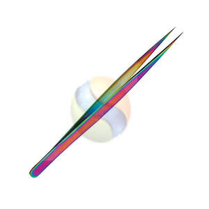 Pinces à extensions de cils de précision de qualité supérieure, outil de beauté professionnel en acier inoxydable, pinces à extensions de cils à ultra-grip - Product Image 3