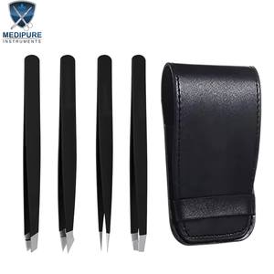 ชุดอุปกรณ์ตกแต่งคิ้วแบบมืออาชีพ  แหนบปลายแหลมเฉียง สแตนเลส  สำหรับตัดแต่งคิ้ว  แบรนด์ส่วนตัว  สีดำ - Product Image 4