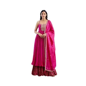 Beste schwere Stickerei Faux Georgette pakistani schen und indischen Stil Sequenz Arbeits kleid Kleid für Party Ware
