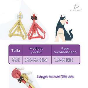 Harnais-gilet de luxe en polyester à motif écossais uni pour chats, respirant, style simple, disponible en tailles M, S, L, XL - Product Image 6