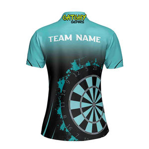 Vente en gros de t-shirts polo à séchage rapide personnalisés de grande taille vêtements de sport de conception de fléchettes de mode avec technique d'impression par sublimation - Product Image 6