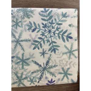 Tissu Popeline 100% Coton Peigné Blanc et Bleu Festif à Motif Tissé Pailleté 112x300cm – Textile Durable pour Usage Domestique - Product Image 3