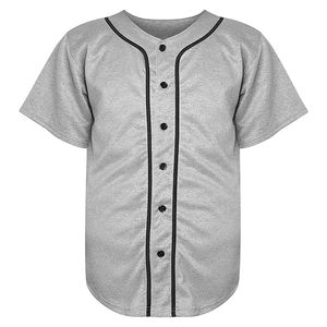 Camiseta de uniforme de béisbol y softbol de poliéster 100% personalizada, camiseta multicolor con botones en Tallas grandes - Product Image 3