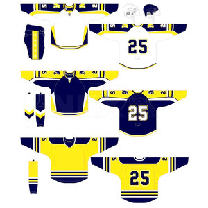 Conjunto de Uniforme de Hockey sobre Hielo Sublimado de Alta Calidad, Tallas Grandes, Nombre del Equipo Personalizado, Transpirable, 100% Poliéster, Duradero - Product Image 3