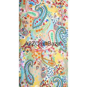 Robe pour femme en coton 100% de luxe à manches longues à cordon de serrage à col en V à fleurs non tissée faite à la main - Douce et respirante - Product Image 3