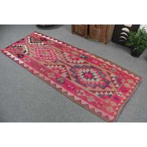 3x8.1 ft Vintage Turkish Rug, <b>Runner</b> Rug, Herki <b>Red</b> Wool Rug - Product Image 4