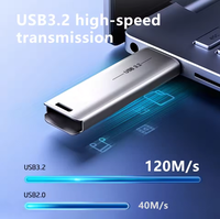 Clé USB Zhisenova avec logo personnalisé, 32 Go/64 Go/128 Go/256 Go, haute vitesse USB3.2, en métal, avec certification CE/FCC/ROHS, garantie 1 an