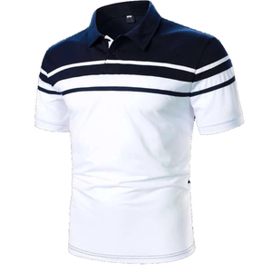 Impression personnalisée tricotée 100% coton pour chemise pour hommes à manches courtes brodée de luxe Pima pour tenue d'été décontractée respirante - Product Image 1