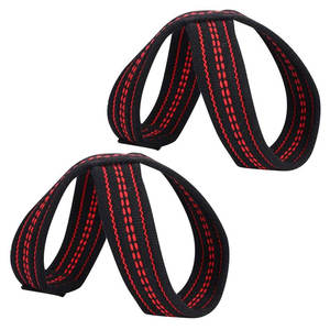 Top haute qualité néoprène Figure 8 sangles d'haltérophilie antidérapant Gym Cross Training musculation entraînement poignet soutien lourd - Product Image 3