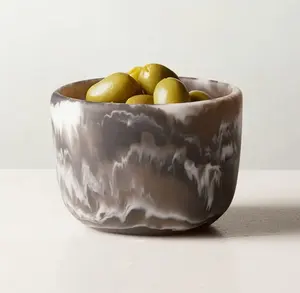 ถ้วยเสิร์ฟทำจากเรซินทำด้วยมือสุดหรูสีเหลืองสวยงามเป็นมิตรกับสิ่งแวดล้อมและออกแบบให้ใช้งานได้จริงสำหรับตกแต่งงานปาร์ตี้ในราคาที่ดีที่สุด - Product Image 5