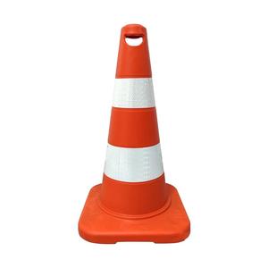 Cônes de signalisation TPE légers ECO, lot de 10, 50 cm, pour barrières de circulation - Product Image 4