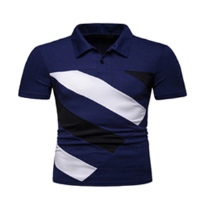 T-shirts populaires de polo de sport en polyester respirant avec impression de manches avec logo personnalisé pour hommes - Product Image 5