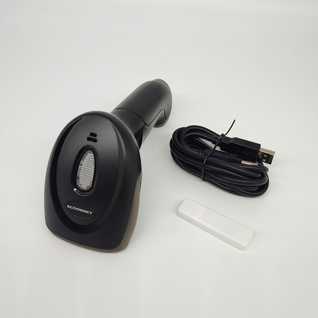 EMT2000D-RF 300K Resolution Portable Handheld Barcode Scanner with Charging Cradle Wireless QR Reader