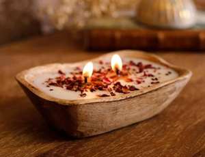 Bougeoirs décoratifs en bois Bols à bougies de luxe avec couvercles parfaits pour la maison et la décoration intérieure Accessoires de bougies en bois de qualité supérieure - Product Image 5