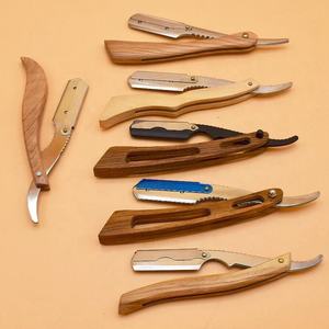 ด้ามจับไม้มีดโกนหนวดตรงแบบเปลี่ยนได้ทำจากสแตนเลสพร้อมโลโก้ออกแบบได้ตามต้องการ - Product Image 1