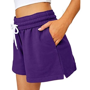 Shorts de sport taille haute pour femme en coton respirant avec poches – Collection été 2026 - Product Image 3
